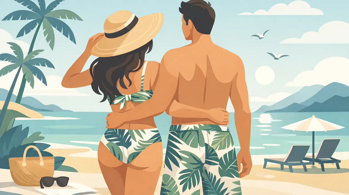 Matching Swimwear for Couples That Looks Chic
