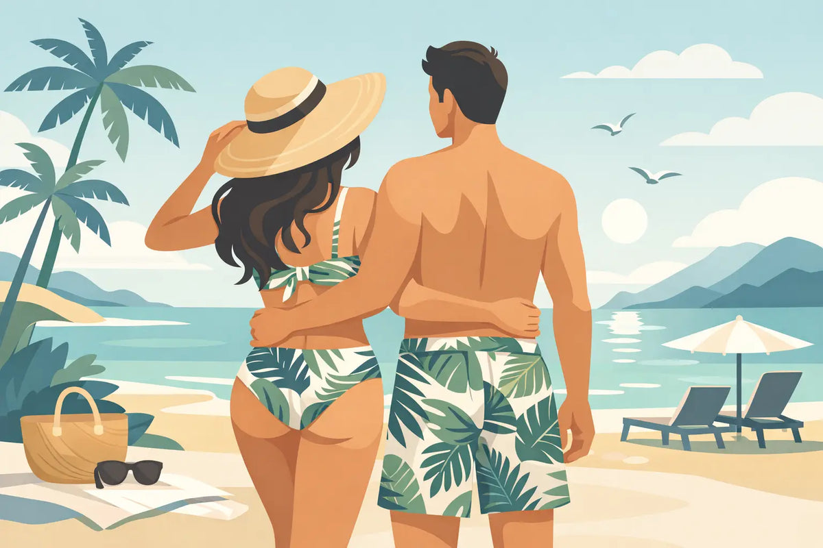 Matching Swimwear for Couples That Looks Chic
